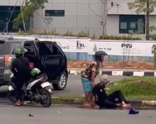 Kecelakaan di U-Turn Fanindo Batam Kota, Pengendara Motor Tertabrak Mobil Lawan Arah