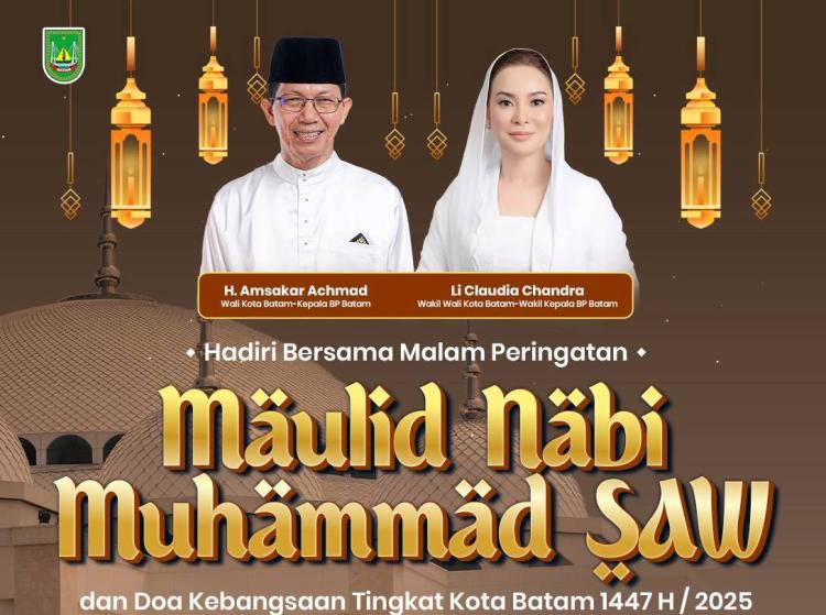 Jadwal Maulid Nabi 1447H di Batam, Ada Ustadz Hilmi Firdausi dan Doa Kebangsaan