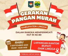 Gerakan Pangan Murah di Lingga, Warga Bisa Dapat Paket Beras, Minyak, dan Gula Hanya Rp100 Ribu