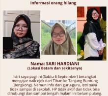 Guru di Batam Hilang Usai Naik Ojek Maxim, Keluarga Minta Bantuan Publik
