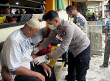 Polres Lingga Gelar Patroli Kesehatan, Sasar Pengemudi Ojek dan Warga