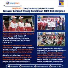 INFOGRAFIS: Tutup Pelaksanaan Porkot Batam VI, Amsakar Achmad Dorong Pembinaan Atlet Berkelanjutan