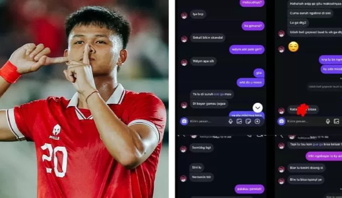 Penyerang Timnas Indonesia Hokky Caraka Terseret Dugaan Chat Mesum