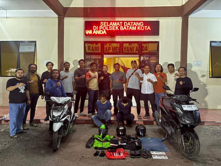 Menyamar Jadi Ojol, Dua Residivis Gasak Rp43 Juta dari Jok Motor Nasabah Bank di Batam