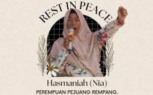 Pejuang Perempuan Rempang, Hasmaniah Meninggal Dunia