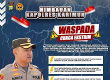 BMKG Warning Gelombang Tinggi, Kapolres Karimun Imbau Nelayan dan Operator Kapal Waspada
