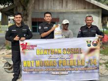 Polres Lingga Salurkan Bantuan Beras dalam Rangka HUT Humas Polri ke-74