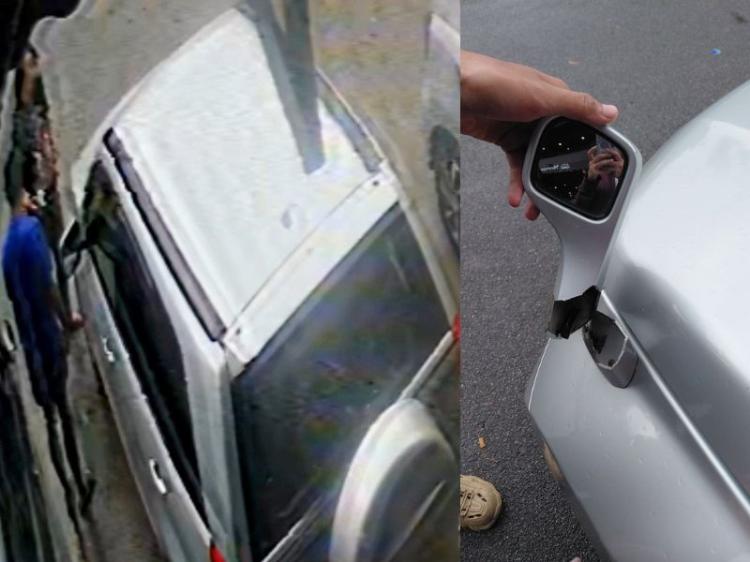 Spion Mobil Suzuki Grand Vitara Patah di Morning Bakery Tiban, Pelaku Kabur Usai Terekam CCTV