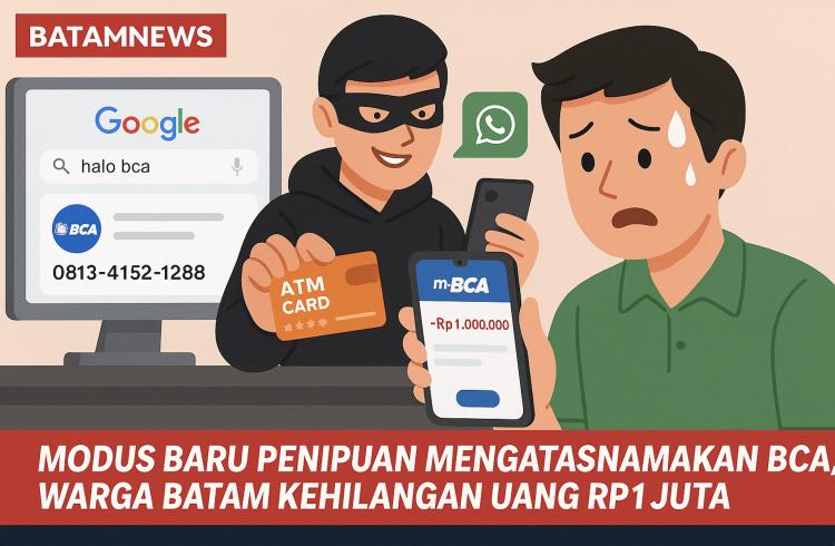 Modus Baru Penipuan BCA, Warga Batam Rp1 Juta Raib