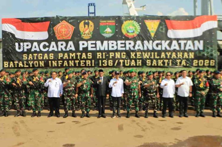 Satgas Pamtas RI–PNG Resmi Diberangkatkan dari Batam, Kasdam: Kalian Garda Terdepan NKRI