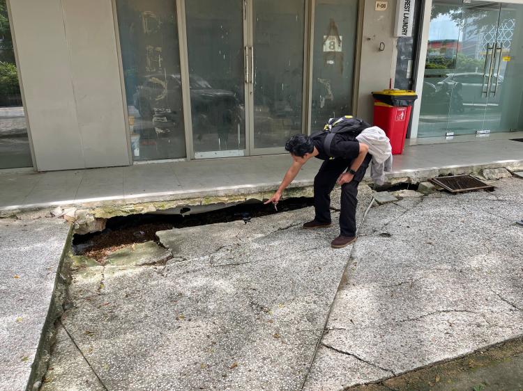 Teras Ruko Pollux Habibie Amblas, ASTAKI Kepri Sebut Pemadatan Tanah Tidak Sempurna