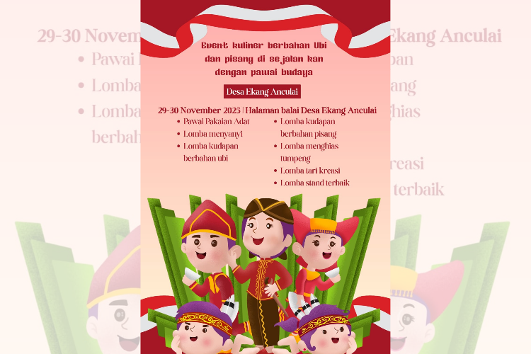 Desa Ekang Anculai Gelar Event Kuliner Ubi & Pisang serta Pawai Budaya, Dorong UMKM dan Lestarikan Tradisi