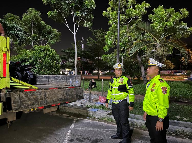 55 Kendaraan Diamankan, Satlantas Polresta Barelang Razia Balap Liar di Simpang Glael
