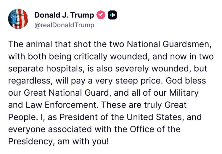 Presiden AS Trump Hentikan Permanen Migrasi dari Negara Dunia Ketiga, Respons Penembakan Anggota Garda Nasional