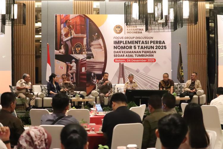 Barantin Gandeng Pelaku Usaha Bahas PTK dan Keamanan Pangan Segar di Batam