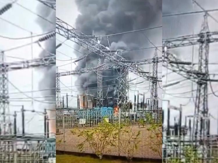 Diduga Bermula dari Ledakan, Kebakaran Hanguskan Kawasan Pembangkit Listrik di Panaran Batam