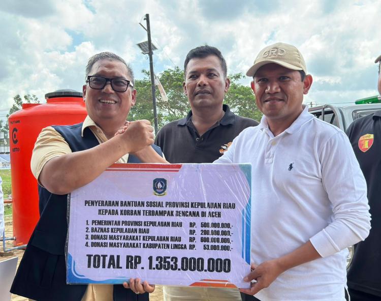 APBD, BAZNAS, dan Masyarakat Kepri Sumbang Rp1,35 Miliar untuk Aceh