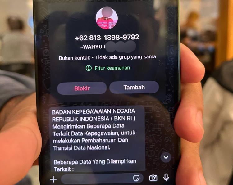 ASN di Batam Hampir Tertipu Scam Pembaruan Data My ASN, Pelaku Kirim Data BKN