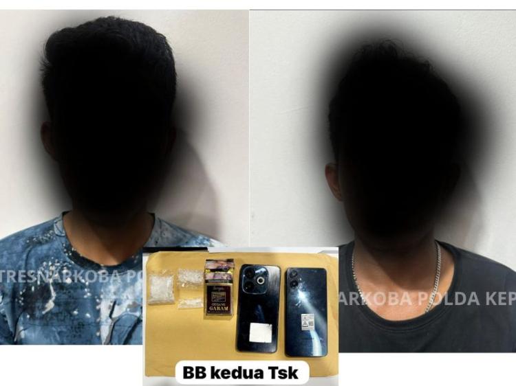 Ditresnarkoba Polda Kepri Tangkap Dua Pengedar Sabu 16,03 Gram di Batam