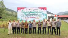 Polres Lingga Ikuti Panen Raya Jagung Serentak Dukung Ketahanan Pangan Nasional