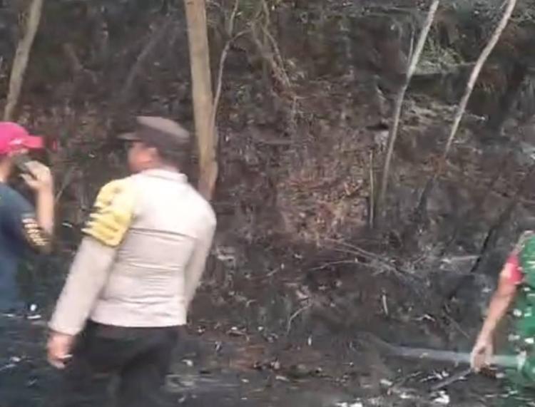 Kebakaran Hutan di Bukit Daeng Muka Kuning Batam, Lalu Lintas Tersendat Asap