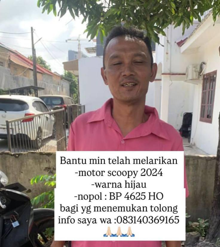Modus Pinjam Motor Beli Rokok Berujung Penggelapan, Honda Scoopy Hijau Milik Warga Batam Raib