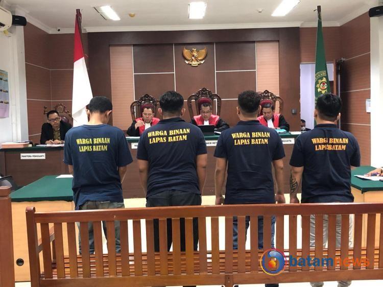 Belum Usai Masa Hukuman, Empat Napi Lapas Batam Kembali Divonis 7 Tahun Akibat Bisnis Sabu di Balik Jeruji