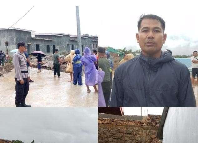 Batu Miring Perumahan Kemuning City Ambruk Timpa 7 Rumah, Warga Mangsang Desak Tanggung Jawab PT Tekad Kreasi Abadi.