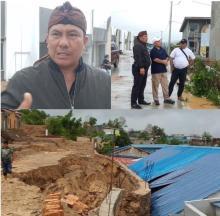 Jimmy Siburian Tinjau Lokasi Batu Miring Ambruk di Kemuning City, Pertanyakan Legalitas dan PL Pengembang