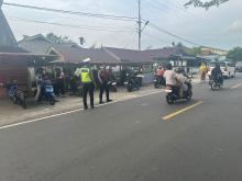 Pasar Tumpah Ramadan di Dabo Singkep Ramai, Polres Lingga Gelar Gatur Lalin