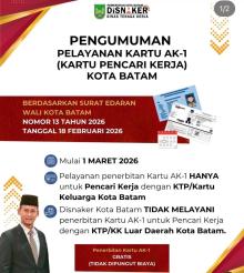 Disnaker Batam Perketat Penerbitan AK-1, Prioritaskan Warga Ber-KTP Batam