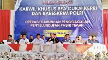 319 Karung Pasir Timah Ilegal Diamankan Usai Penindakan di Perairan Kepri