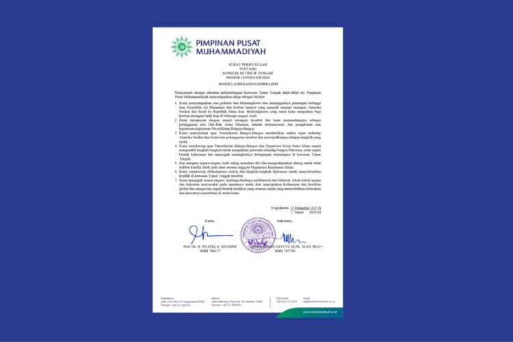 Muhammadiyah Kecam Keras Serangan AS-Israel ke Iran: "Ini Pelanggaran HAM Berat"