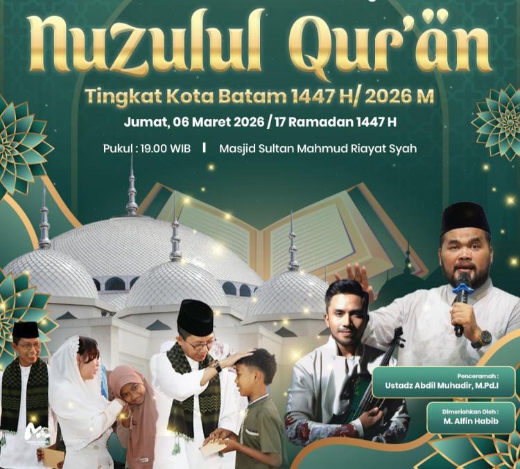 Selain Undang Penceramah, Pemko Batam Turut Hadirkan Alfin Habib Semarakkan Malam Nuzululqur`an di Masjid Sultan