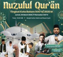 Selain Undang Penceramah, Pemko Batam Turut Hadirkan Alfin Habib Semarakkan Malam Nuzululqur`an di Masjid Sultan