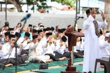 Usai Sebulan Kekeringan, ASN dan Warga Pulau Penyengat Shalat Istisqa: "Kami Sambung Ikhtiar dengan Doa"