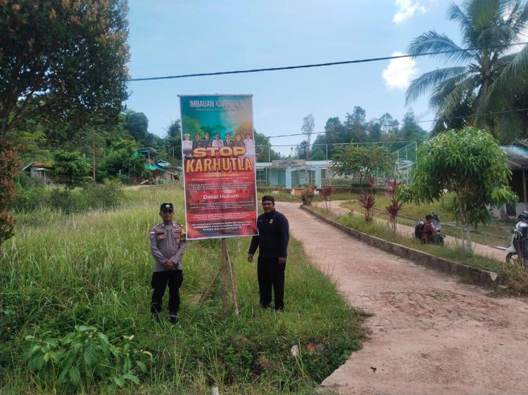 Polres Lingga Gencarkan Edukasi Cegah Karhutla, Pelaku Terancam 15 Tahun Penjara
