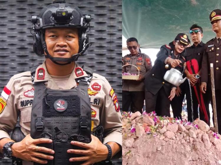 "Polisi Joker" Ipda Supriadi Dikebumikan di Batam, Kenangan 25 Tahun Pengabdian