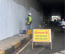 Hapus Jejak Vandalisme, Underpass Pelita Batam Mulai Dipercantik dengan Cat Ulang