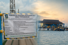 Baru Dibangun Sudah Rusak, Kejari Lingga Bakal Pantau Dermaga Apung Nyaris Rp1 Miliar di Tanjung Buton Lingga