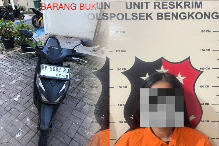 Wanita di Batam Embat Motor Teman Kos, Kini Terancam 5 Tahun Penjara