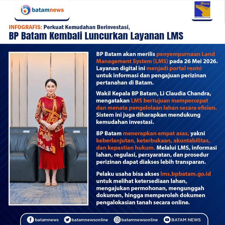INFOGRAFIS: Perkuat Kemudahan Berinvestasi, BP Batam Kembali Luncurkan Layanan LMS