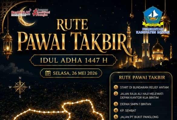 Pemkab Bintan Gelar Pawai Takbir di Bintan Timur dan Salat Id di Toapaya untuk Idul Adha 1447 H