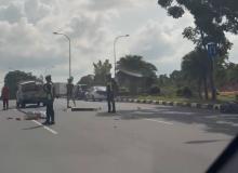 Motor Pindah Jalur Mendadak, Dua Pemuda Tabrakan dengan Pick Up di Batam