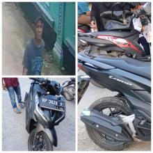 Maling Motor Beraksi di Bengkong Batam, Wajah Pelaku Tertangkap CCTv