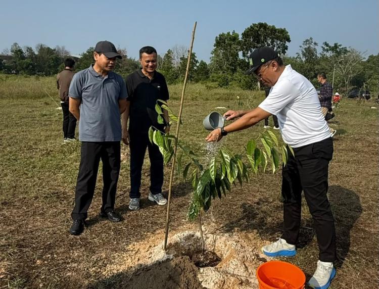 Tebar Keberkahan Bagi Alam, BRK Syariah Ikut Tanam Pohon di Kawasan Stadion Utama Riau