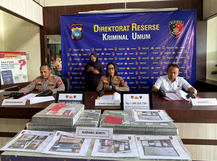 Sita Rp1,3 Miliar Tunai dan Kripto, Polda Kepri Bongkar Sindikat Judi Online di Citraland Batam