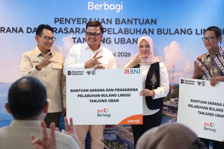 Wabup Bintan Terima Bantuan CSR Rp200 Juta dari Bank BNI untuk Fasilitas Pelabuhan Bulang Linggi