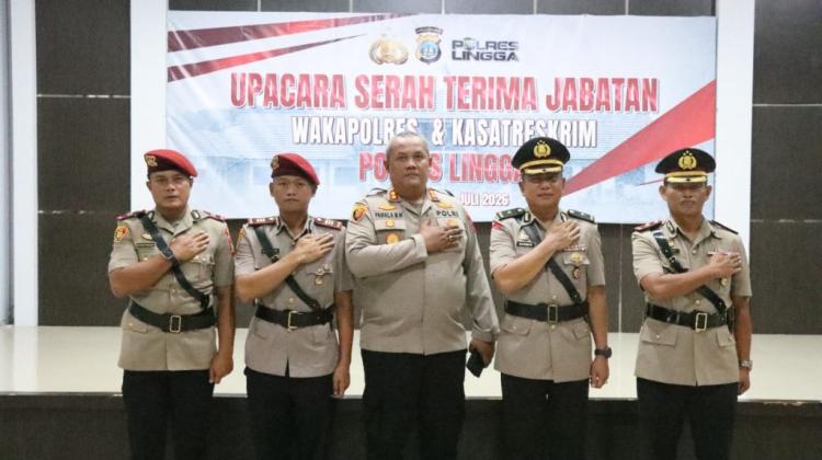 KOMPOL Efendi dan AKP Gede Santoso Resmi Jabat Wakapolres dan Kasatreskrim Lingga