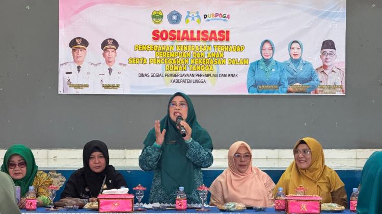 Cegah Kekerasan Sejak dari Rumah, Dinsos PPPA Lingga Gelar Sosialisasi Perlindungan Perempuan dan Anak